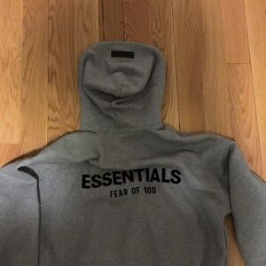 XS dark oatmeal essentials hoodie (2022)